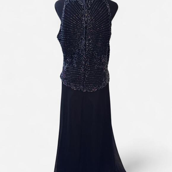 J Kara Dresses & Skirts - Black beaded sequin embellished formal